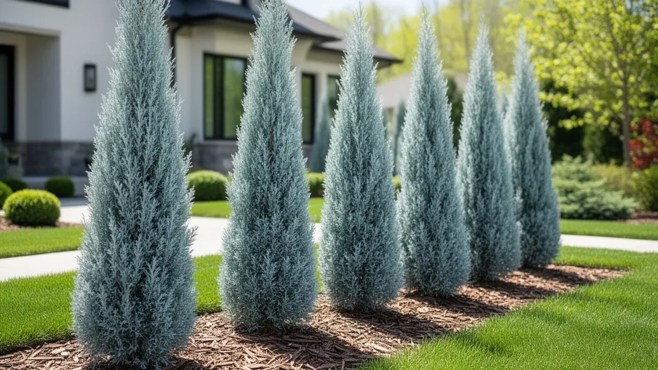 Jałowiec skalny Moonglow: Juniperus scopulorum, sadzenie i pokrój kolumnowy